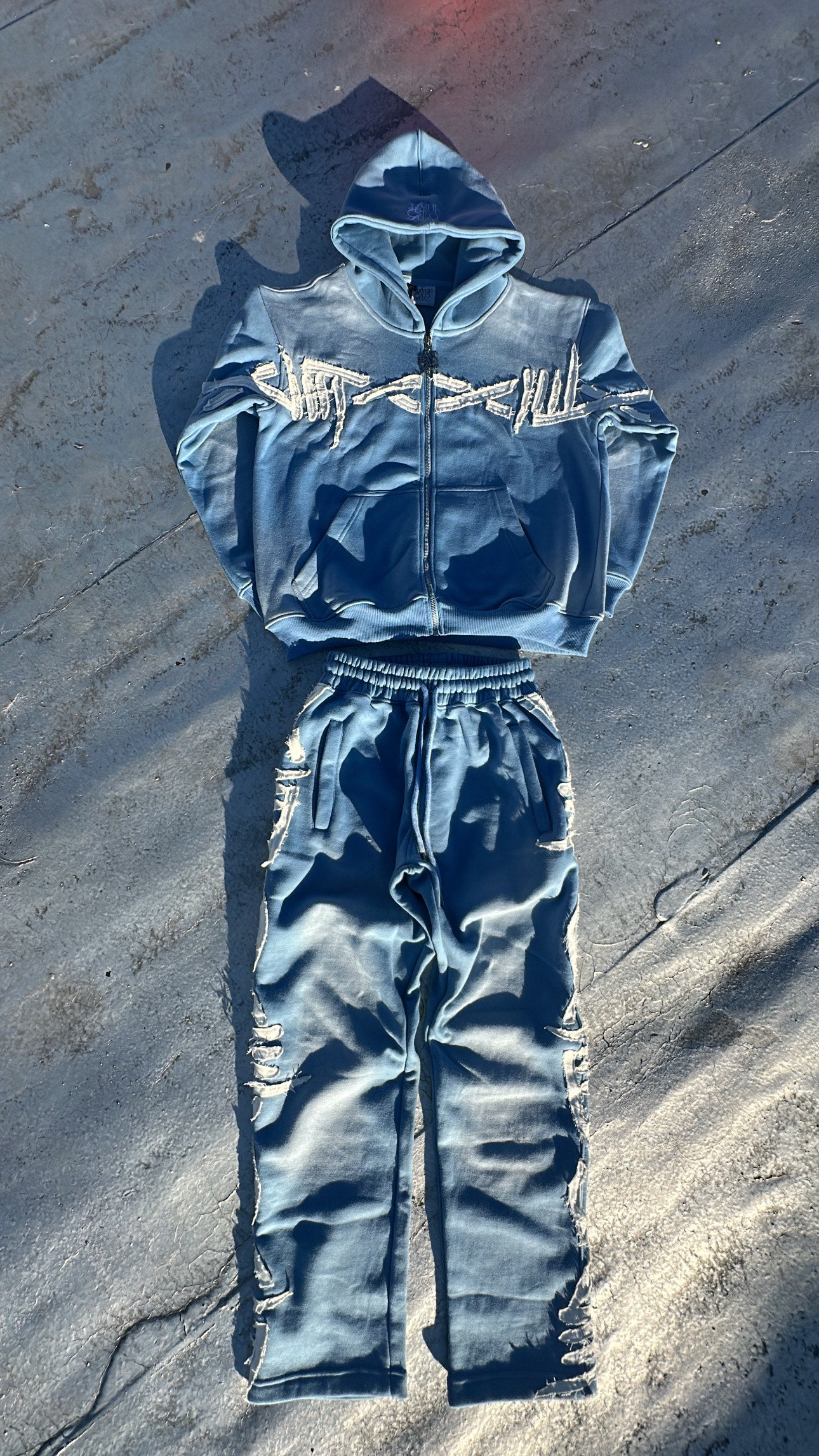 Baby Blue Barbwire Sweatsuit