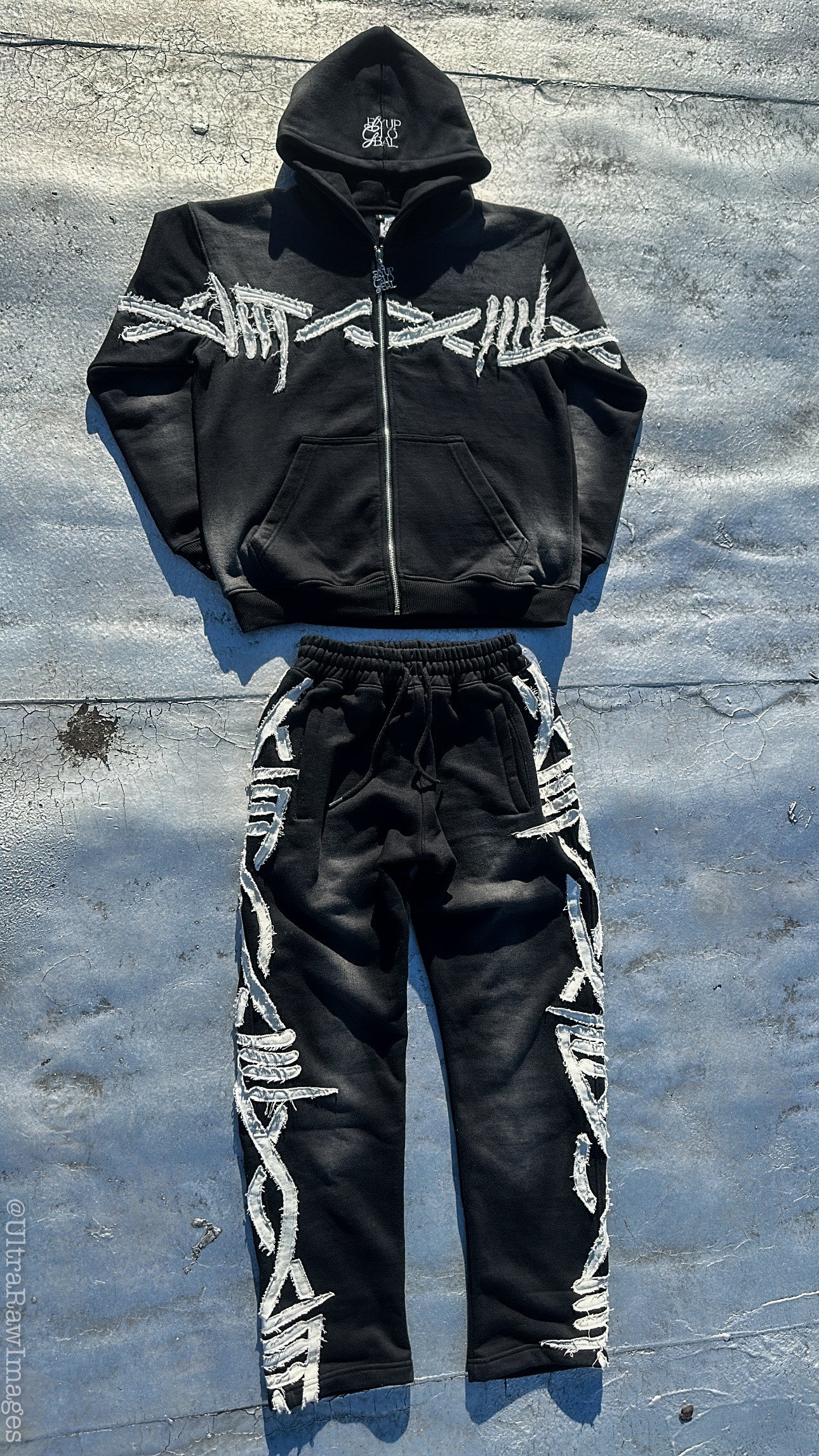 Black Barbwire Sweatsuit